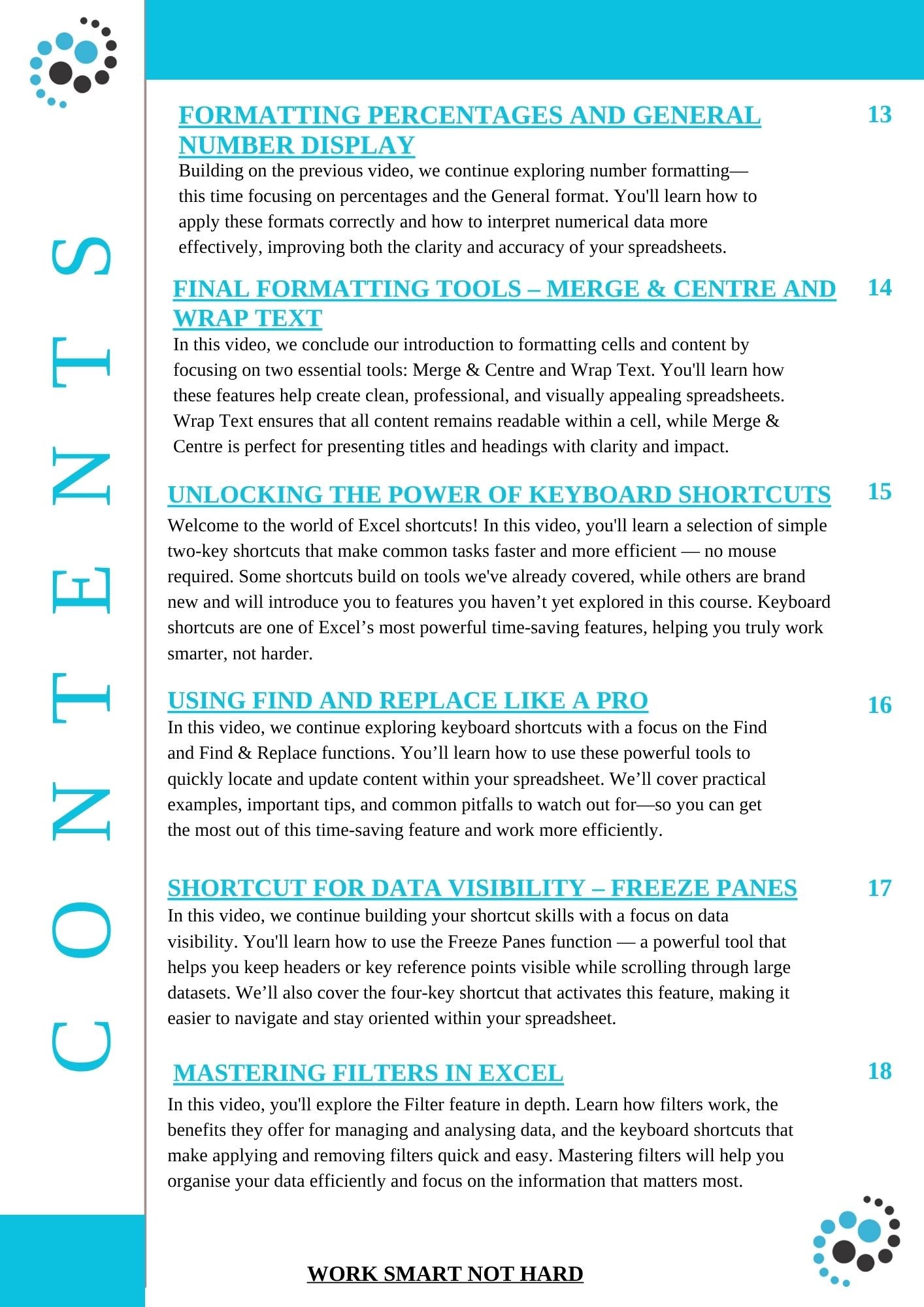 Excel With Wild : The Beginners Course (30 Videos)