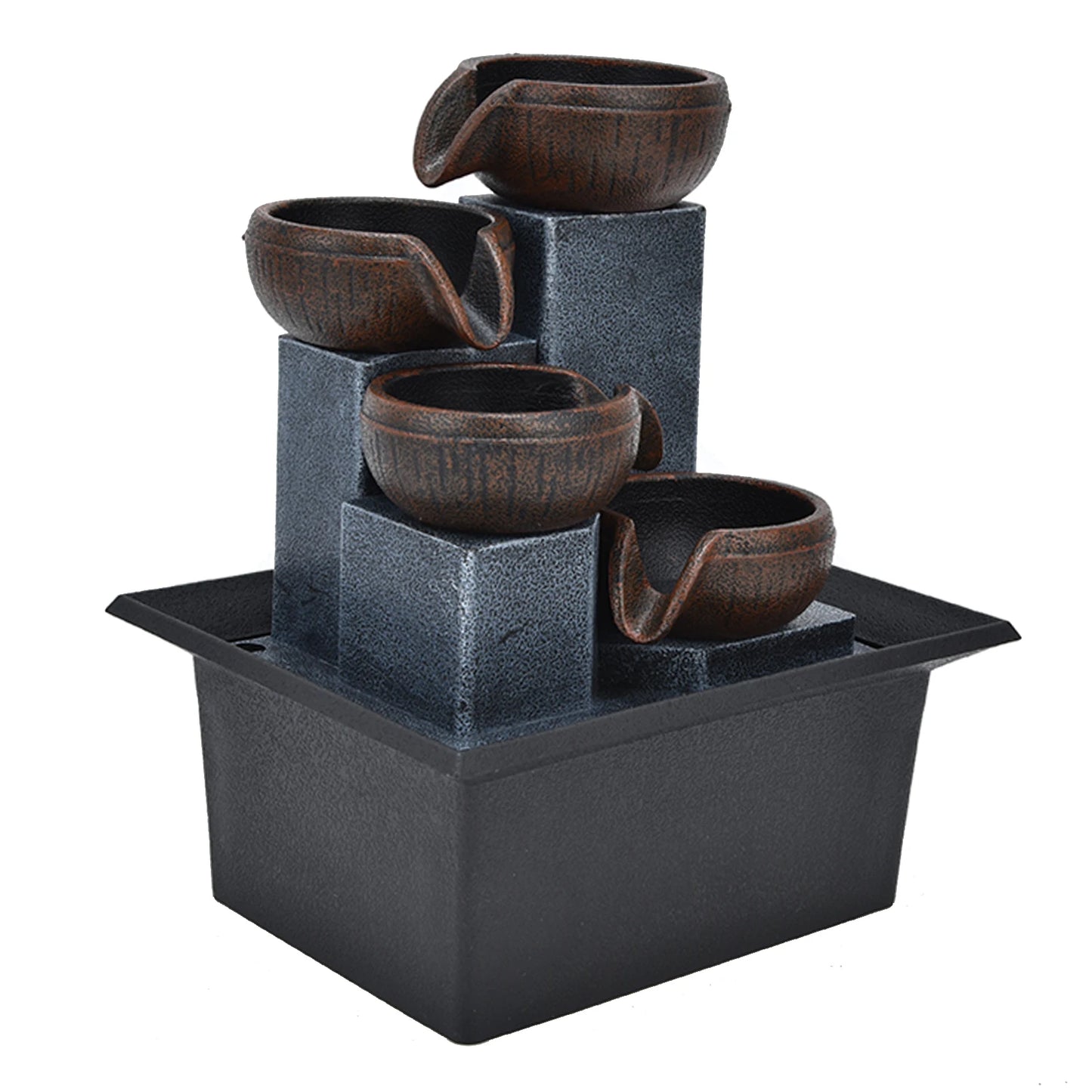 🌟 TOPINCN Feng Shui Tabletop Fountain – Peaceful Flow, Elegant Glow