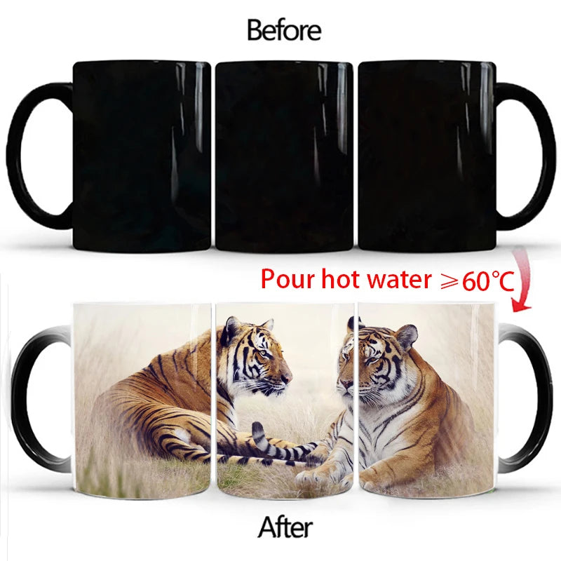 π¦ Lion & Tiger Magic Mug β 350ml of Fierce Reveal