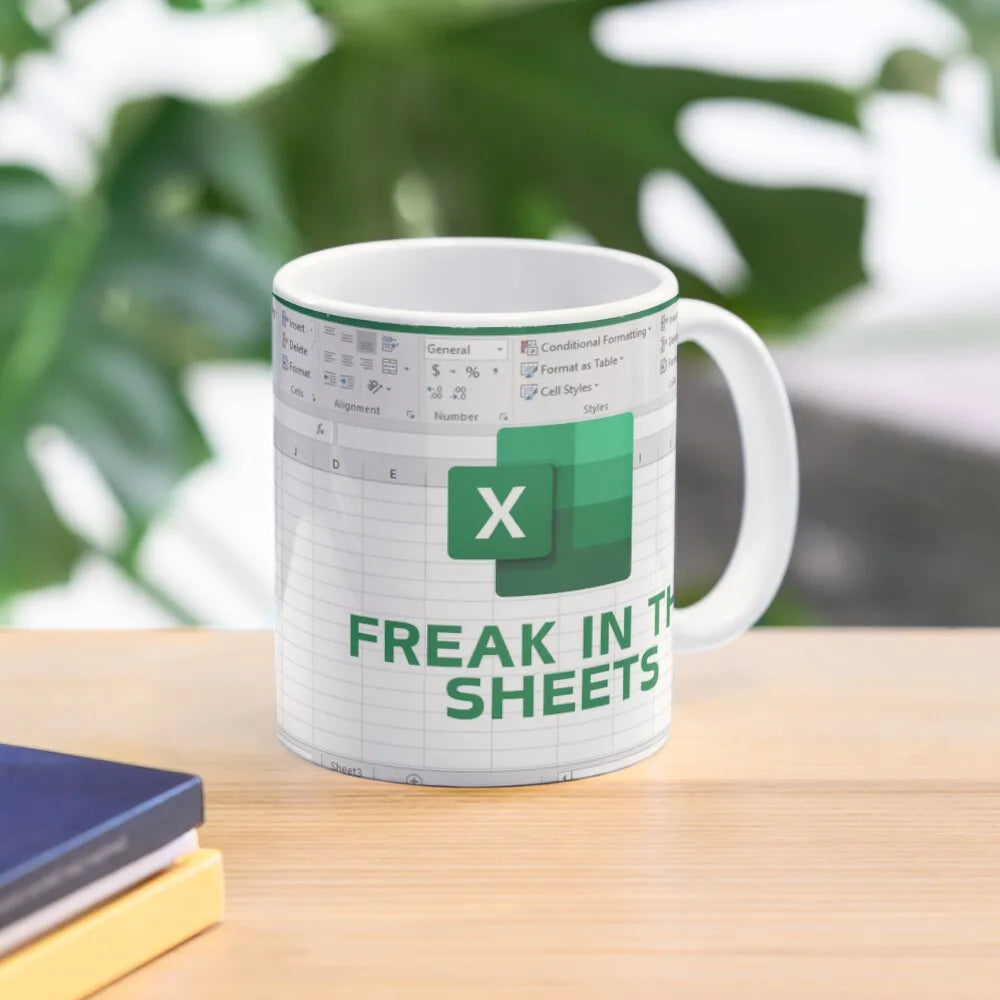 Freak In The Sheets Excel Spreadsheet Bold Porcelain Mug – Sip with Style & Personality