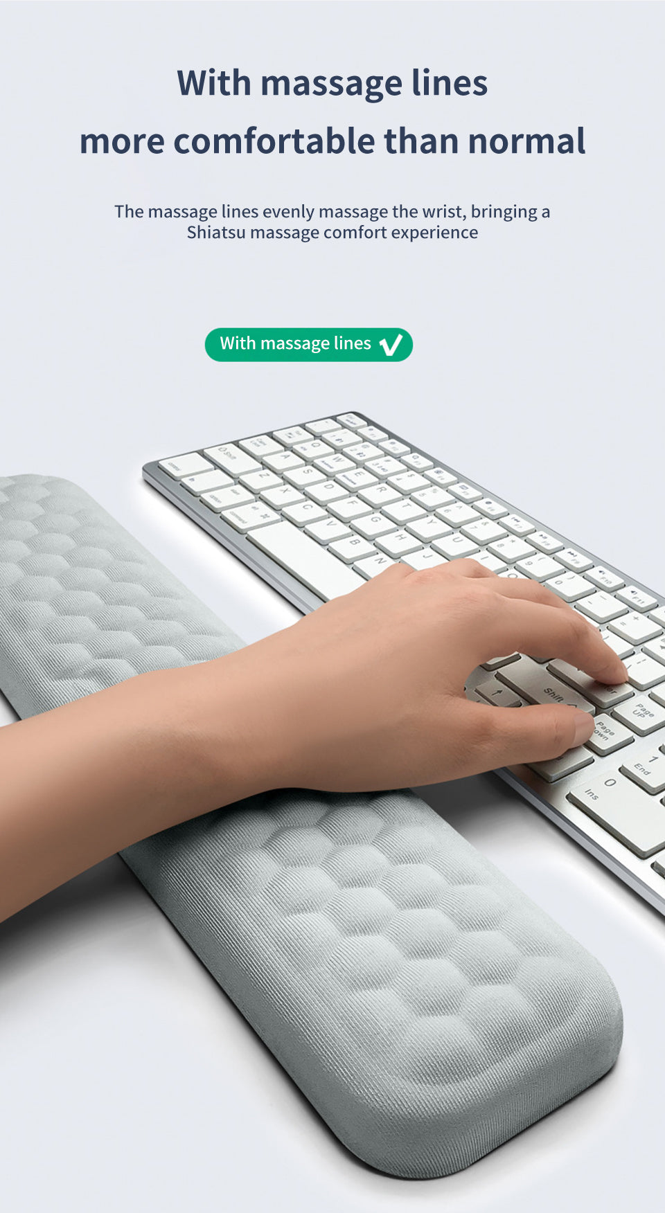Ergonomic Memory Foam Mouse Pad with Wrist Support – Office & Laptop Use