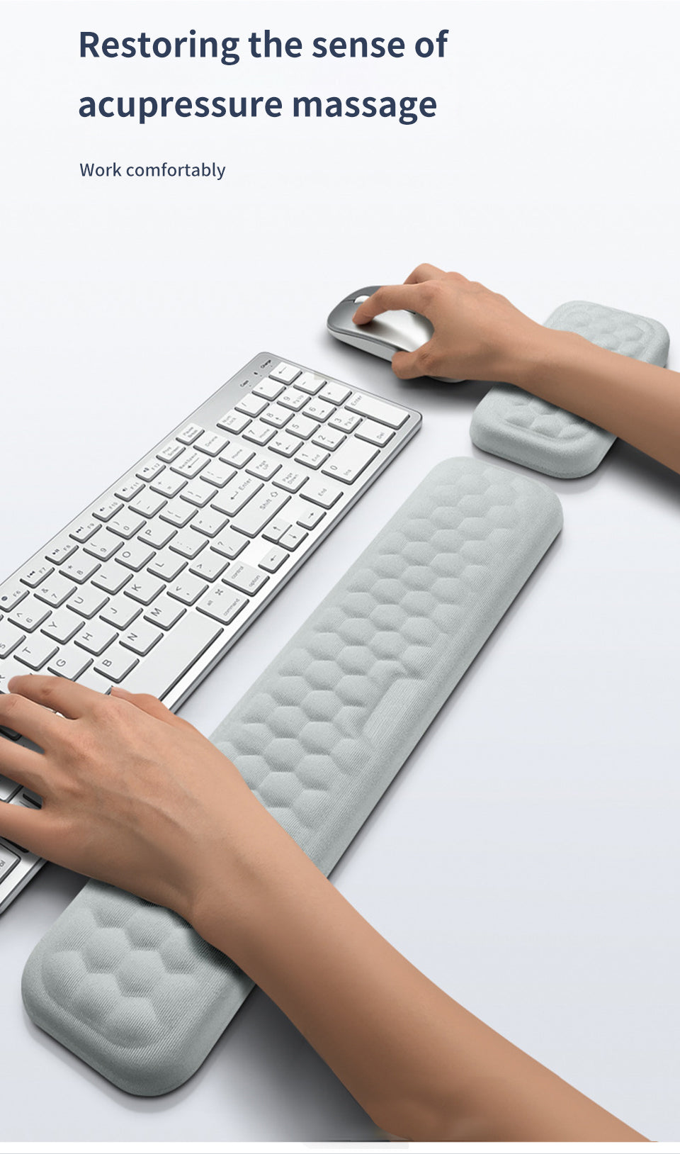 Ergonomic Memory Foam Mouse Pad with Wrist Support – Office & Laptop Use