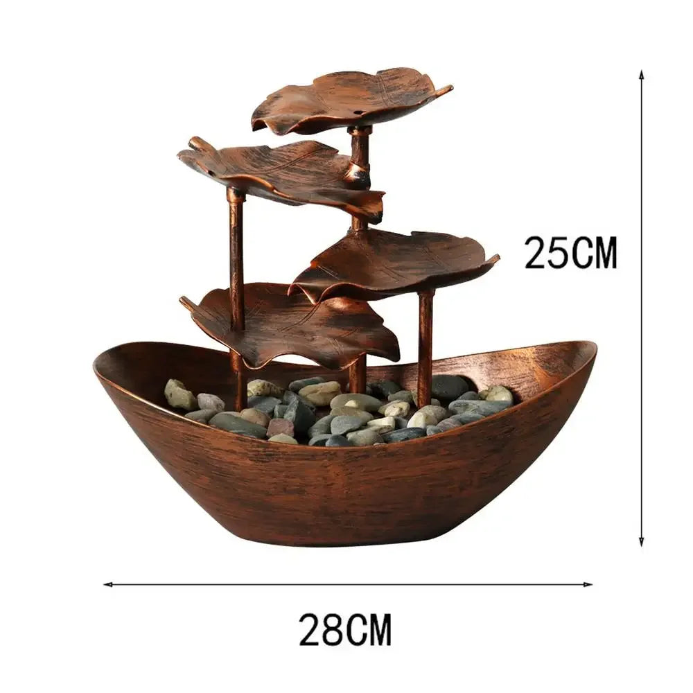 🌸 4-Tier Lotus Tabletop Fountain – Flow Into Calm