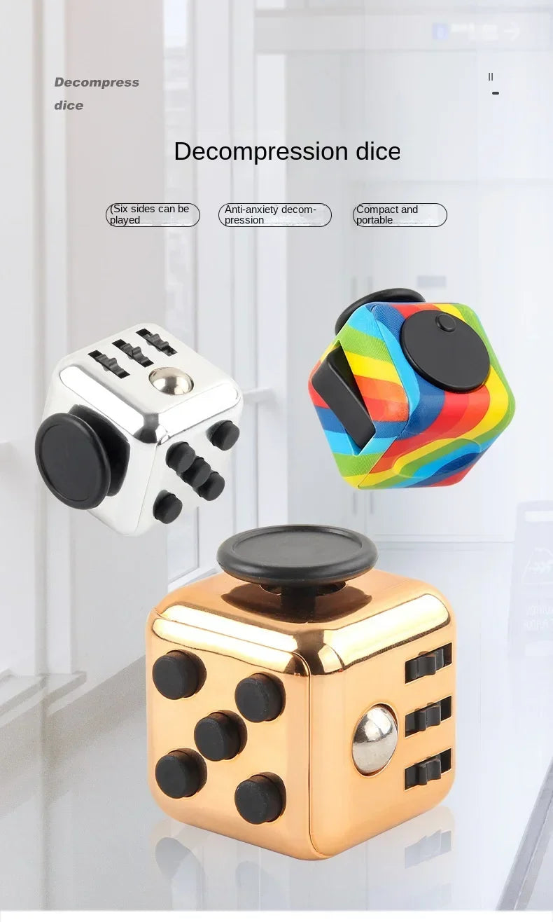 6-Sided Anti-Stress Fidget Dice
