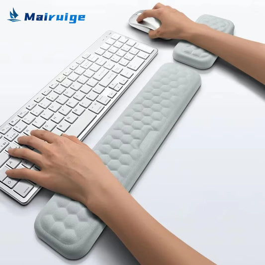 Ergonomic Memory Foam Mouse Pad with Wrist Support – Office & Laptop Use
