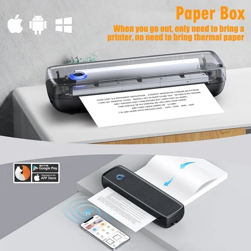 🖨️ HZTZ Portable Thermal Printer – Print Anywhere, Anytime