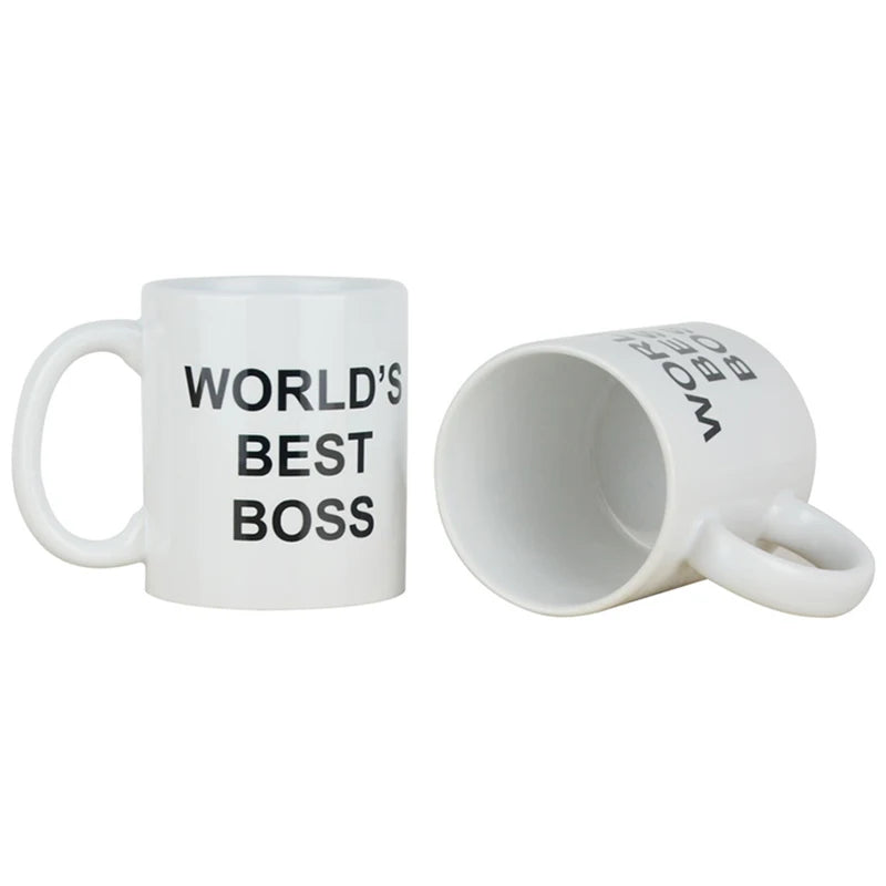 🏆 “World’s Best Boss” Mug – 350ML Dunder Mifflin-Inspired Ceramic Cup
