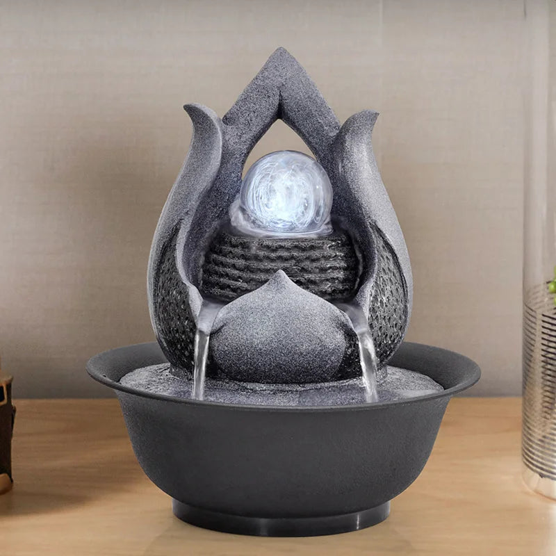 🌄 MINIDEAL Resin Landscape Ornament – Modern Serenity for Your Space