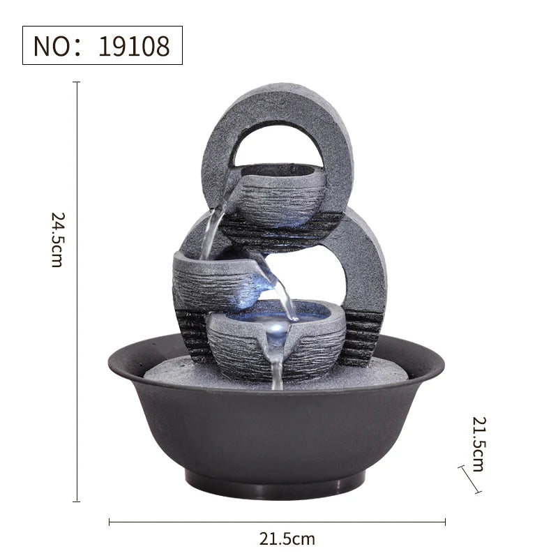 🌄 MINIDEAL Resin Landscape Ornament – Modern Serenity for Your Space
