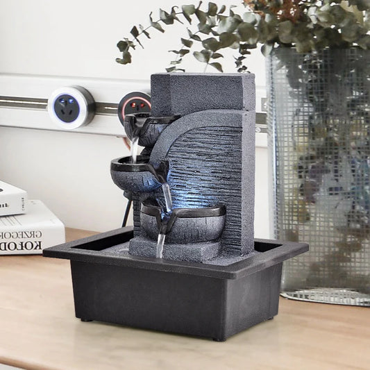 🌄 MINIDEAL Resin Landscape Ornament – Modern Serenity for Your Space