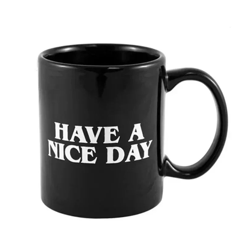 🖕 Black Ceramic “Middle Finger” Mug – 11oz of Pure Sass
