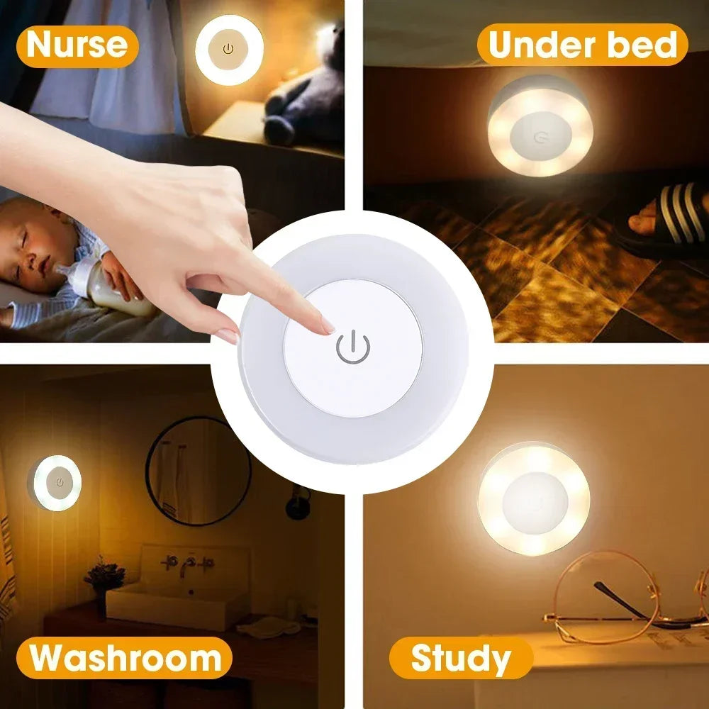 🌙 USB Rechargeable LED Night Light – Soft Glow for Every Space