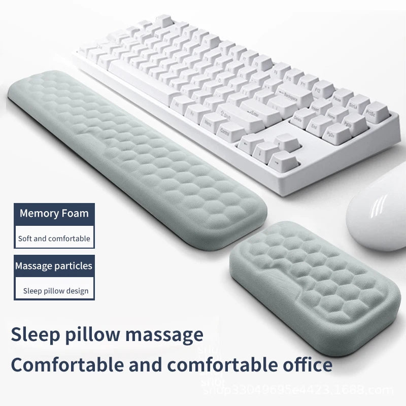 Ergonomic Memory Foam Mouse Pad with Wrist Support – Office & Laptop Use
