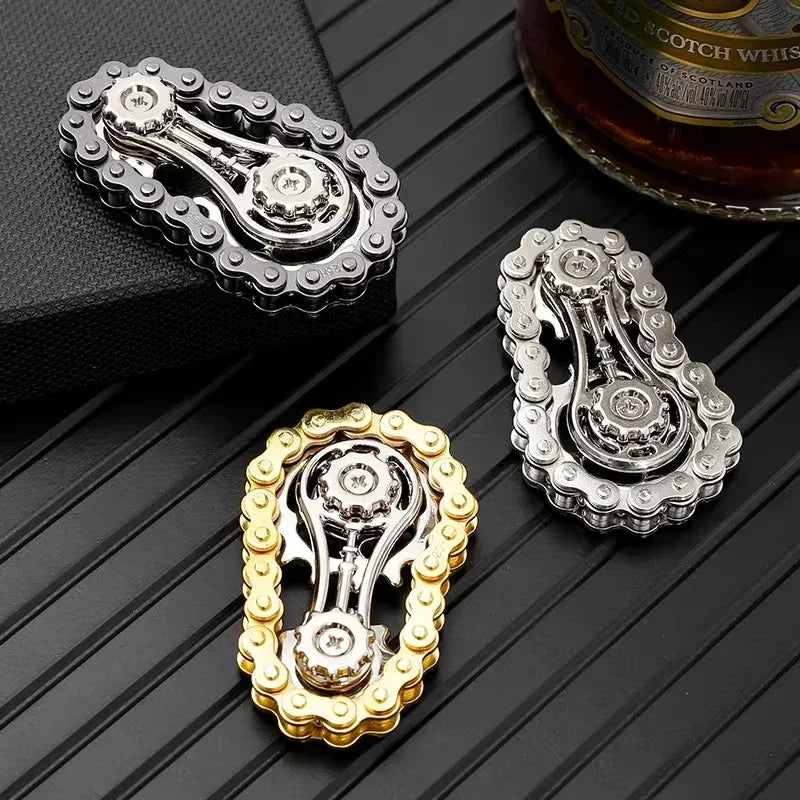 ⚙️ Mechanical Fidget Spinner – CNC Alloy Edition Gold, Silver & Black