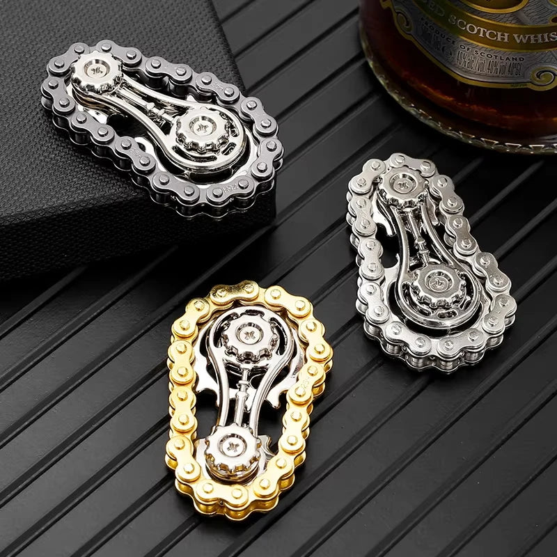 ⚙️ Mechanical Fidget Spinner – CNC Alloy Edition Gold, Silver & Black