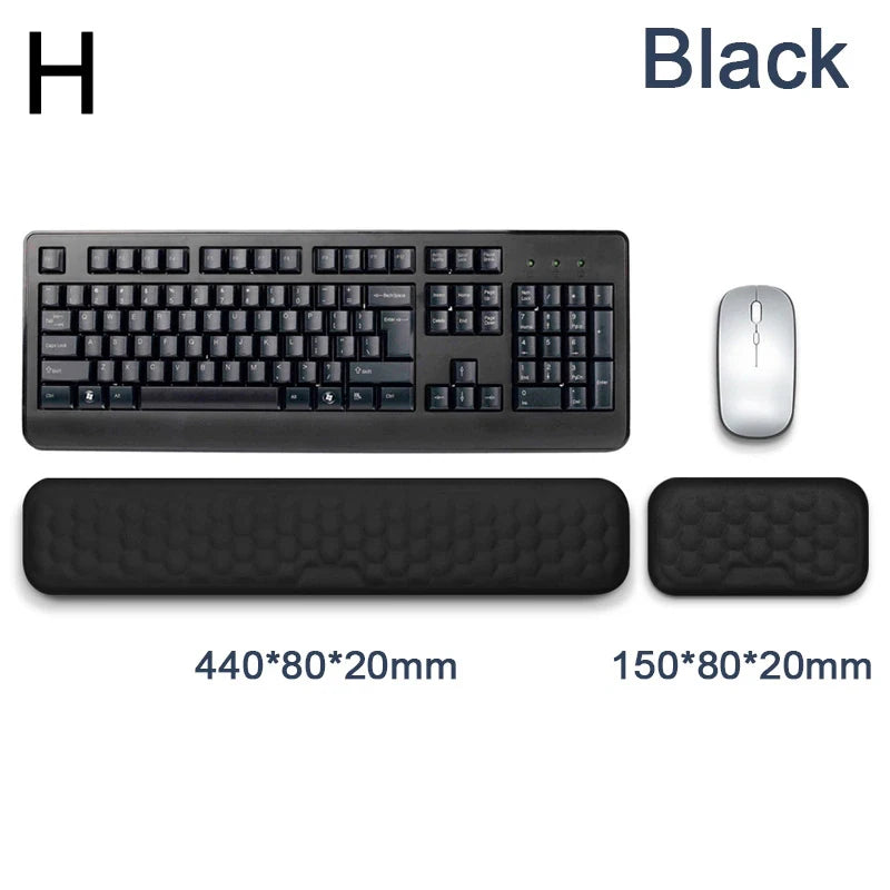 Ergonomic Memory Foam Mouse Pad with Wrist Support – Office & Laptop Use