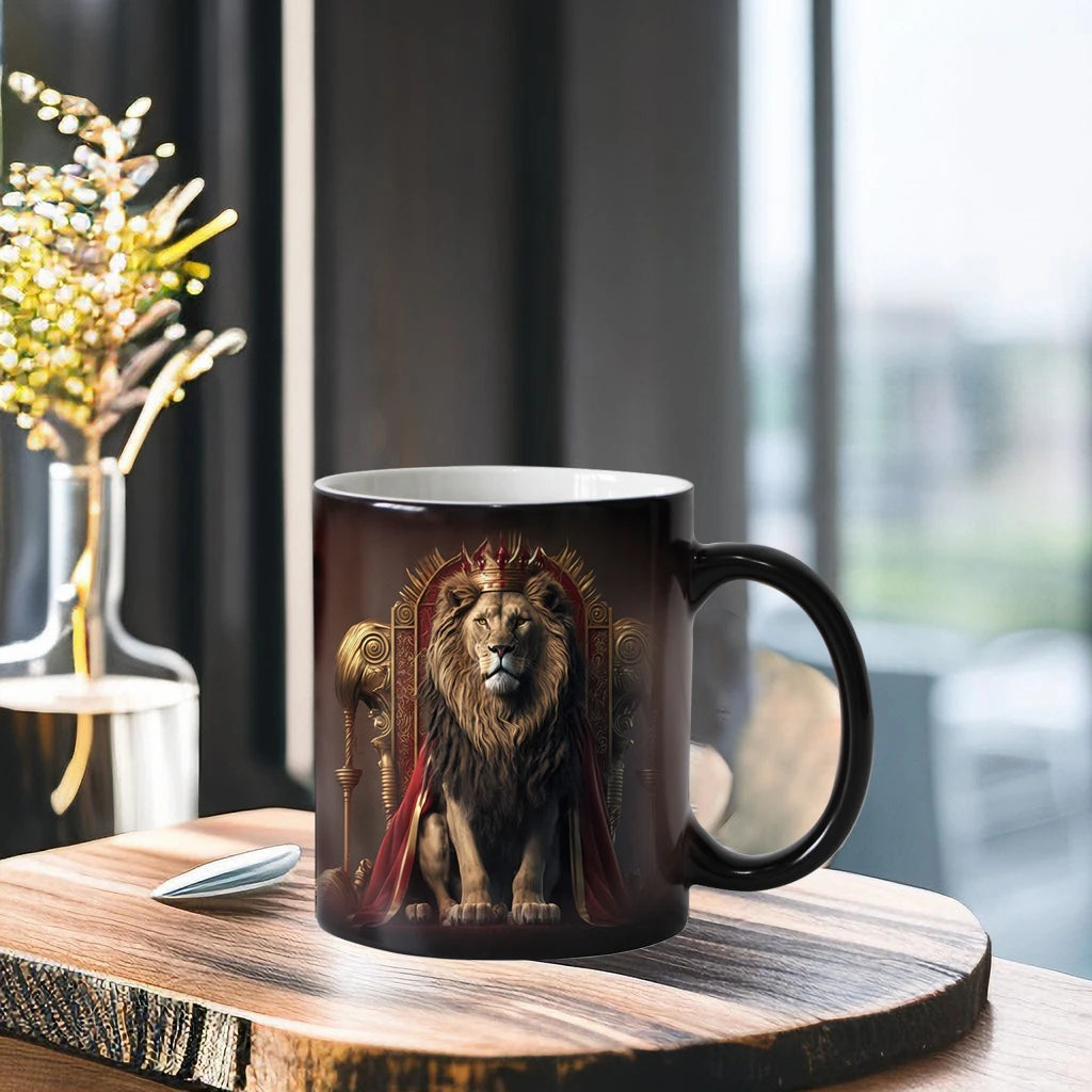 🦁 Lion & Tiger Magic Mug – 350ml of Fierce Reveal