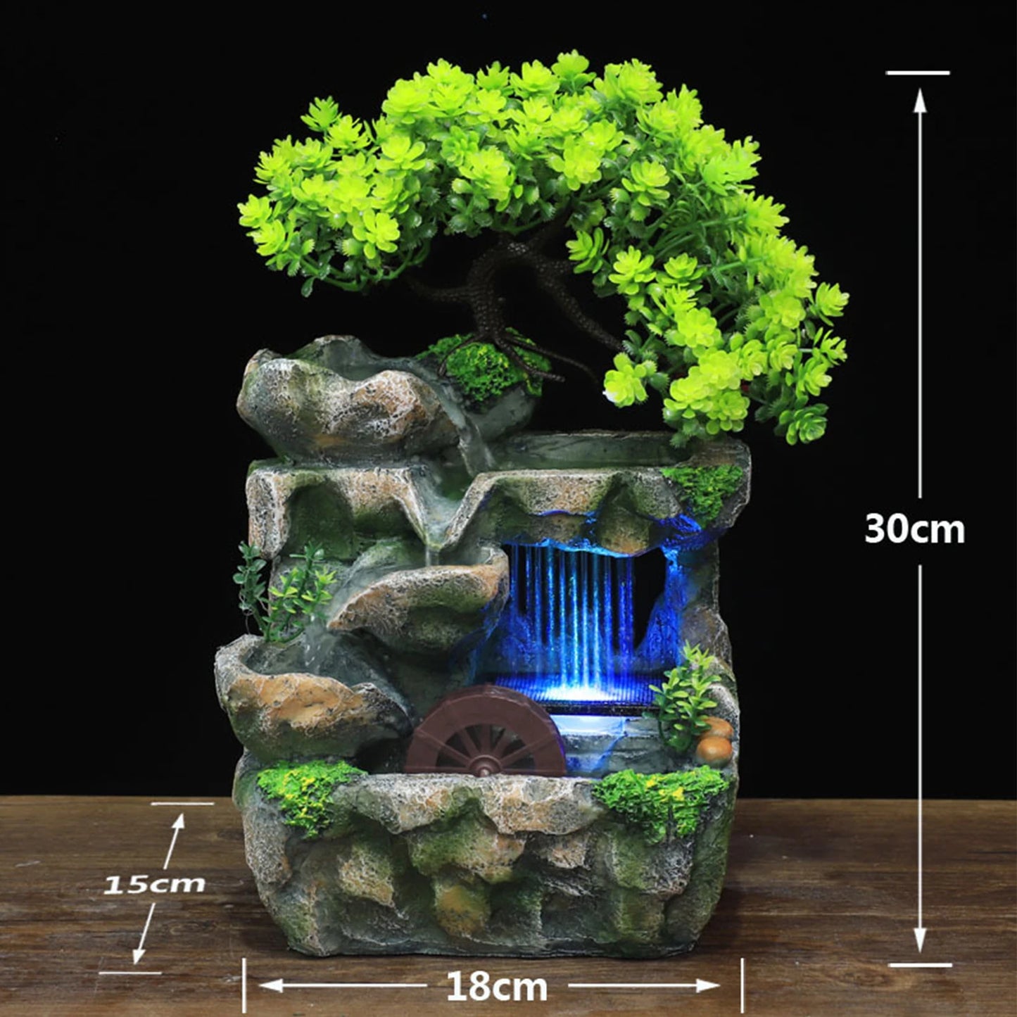 🌊 Illuminated Feng Shui Tabletop Fountain – Peace in Motion