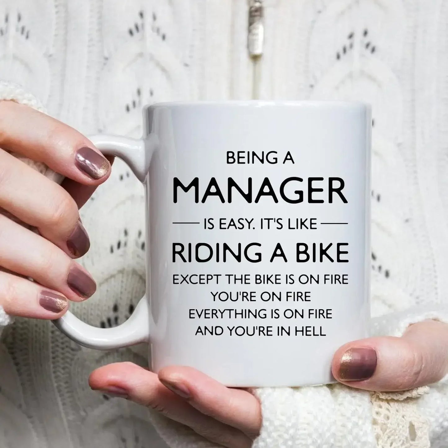☕ “Being a Manager Is Easy” Mug – 11oz Ceramic Gift for Bosses Who Know Better