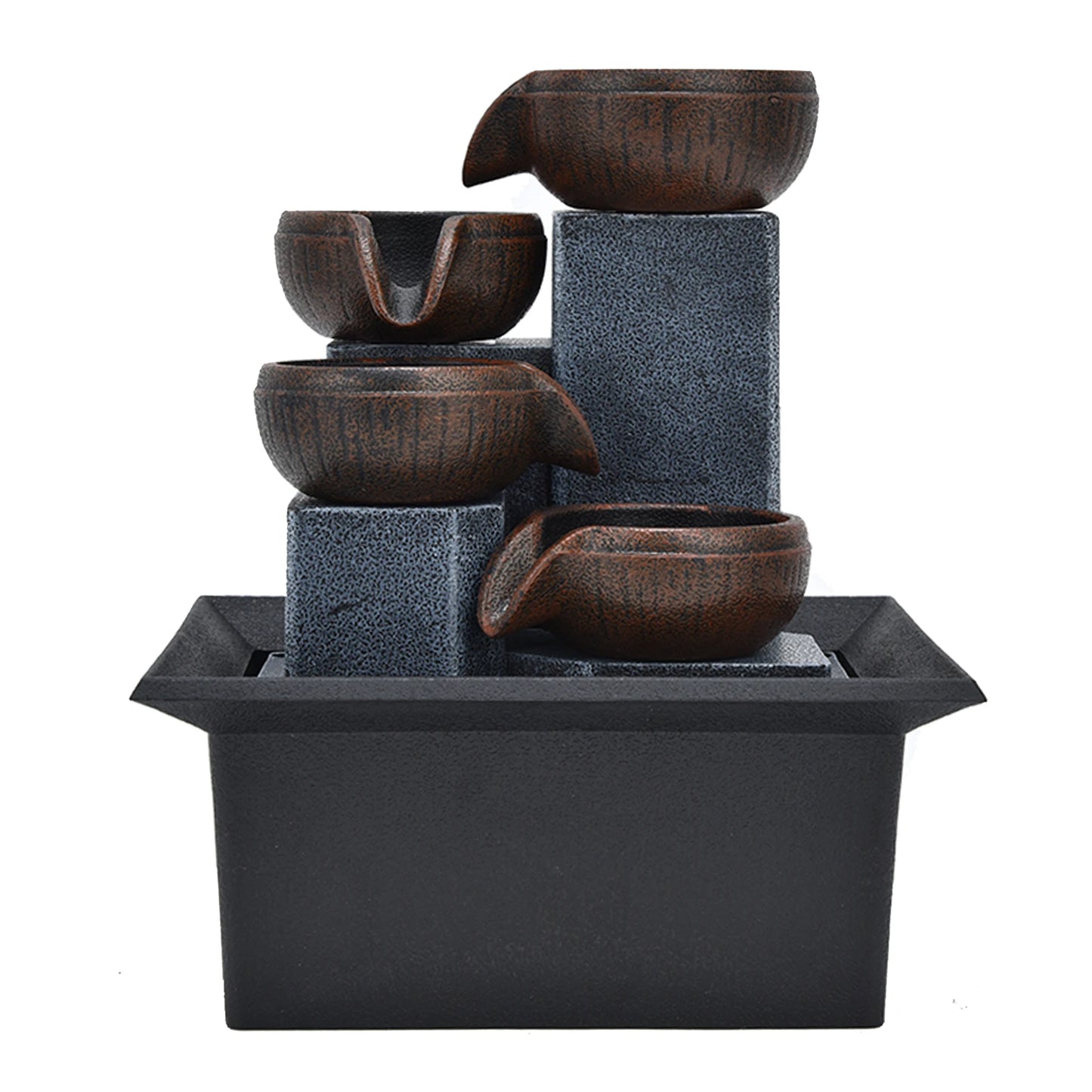 🌟 TOPINCN Feng Shui Tabletop Fountain – Peaceful Flow, Elegant Glow