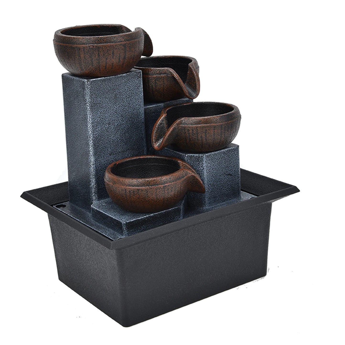 🌟 TOPINCN Feng Shui Tabletop Fountain – Peaceful Flow, Elegant Glow
