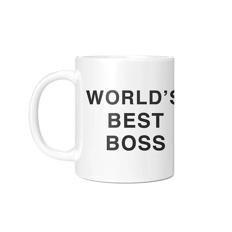 🏆 “World’s Best Boss” Mug – 350ML Dunder Mifflin-Inspired Ceramic Cup