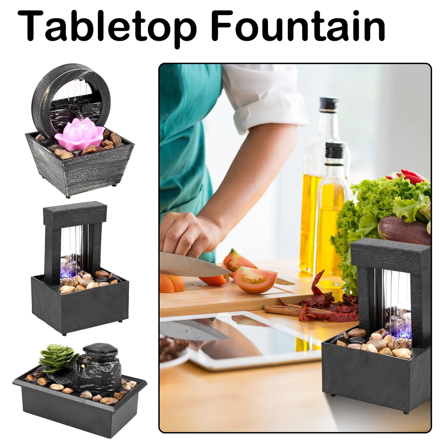 🌿 Mini Tabletop Fountain – Tranquillity in Every Drop