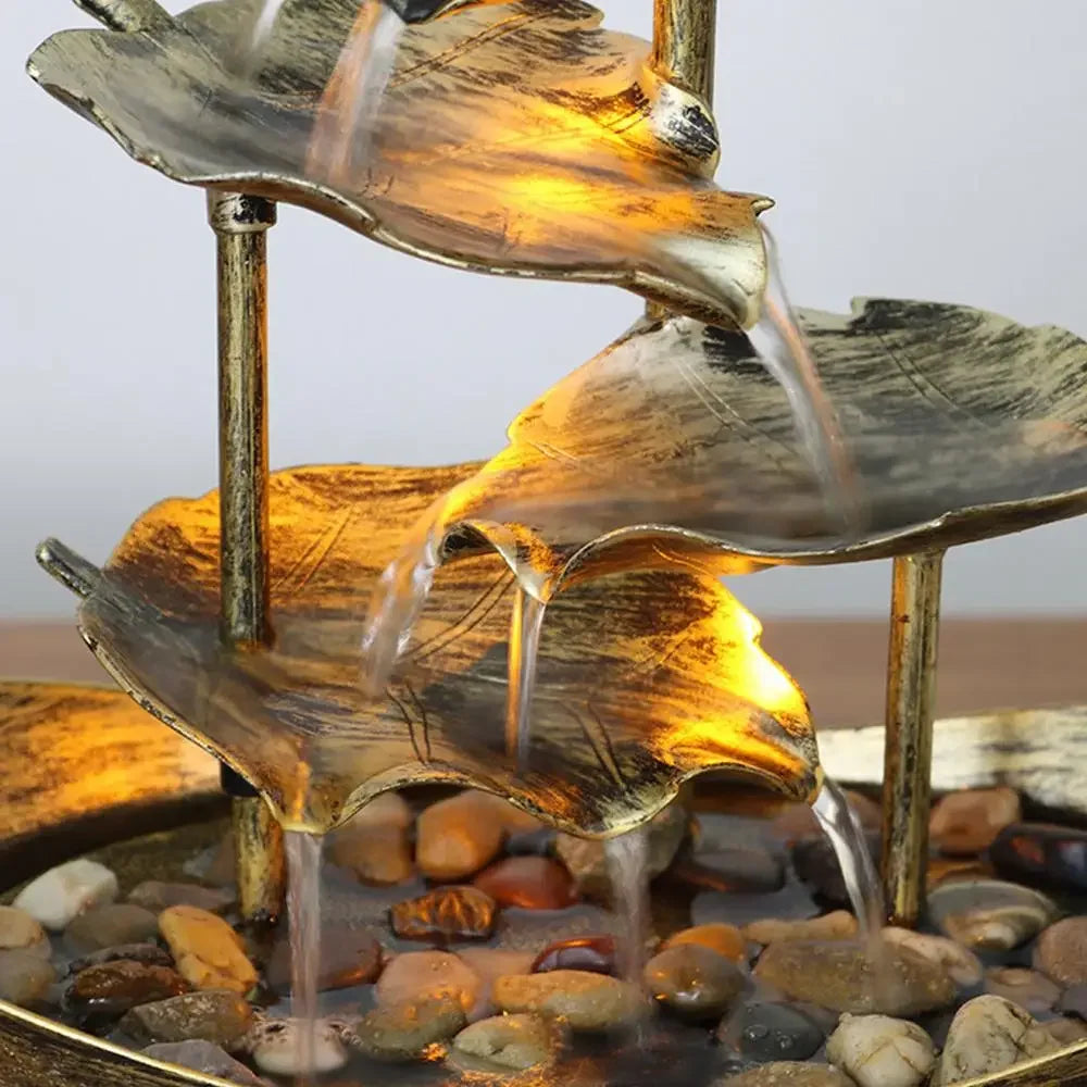 🌸 4-Tier Lotus Tabletop Fountain – Flow Into Calm