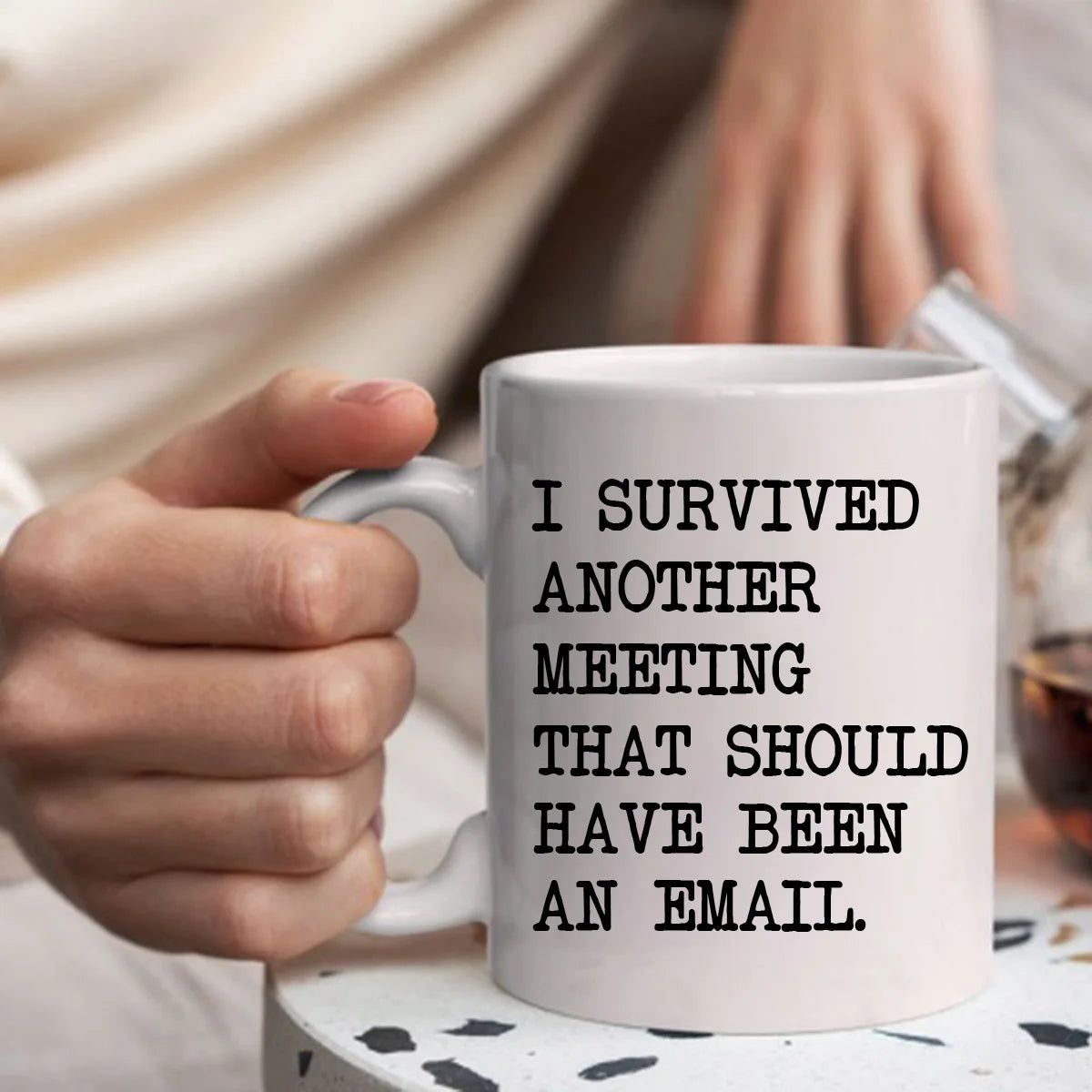 ☕ “I Survived Another Meeting That Should Have Been an Email” Mug – Sip, Laugh, Repeat