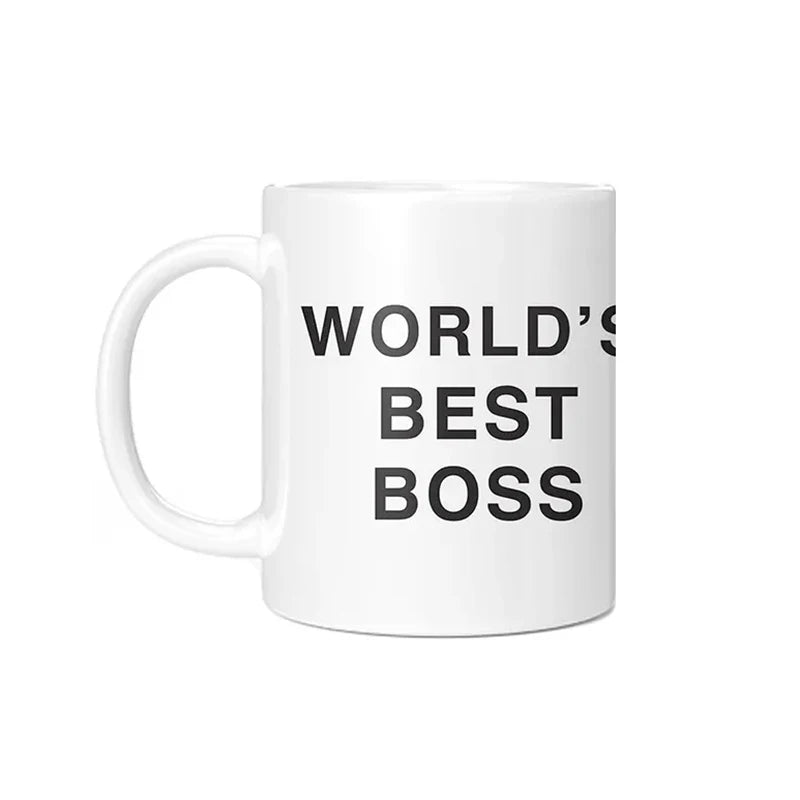 🏆 “World’s Best Boss” Mug – 350ML Dunder Mifflin-Inspired Ceramic Cup