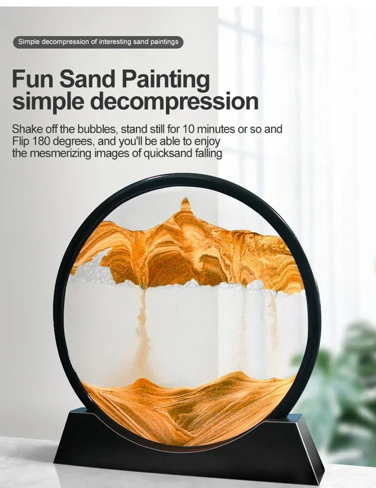 🌊 3D Deep Sea Sandscape – Flowing Sand Art for Calm & Clarity