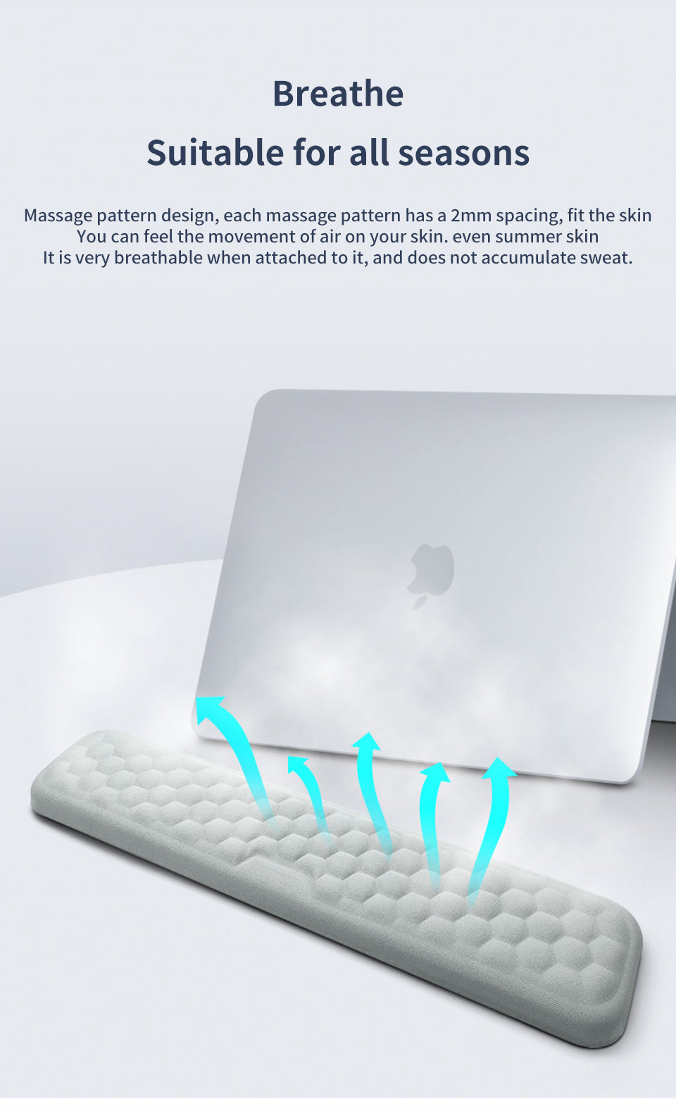 Ergonomic Memory Foam Mouse Pad with Wrist Support – Office & Laptop Use