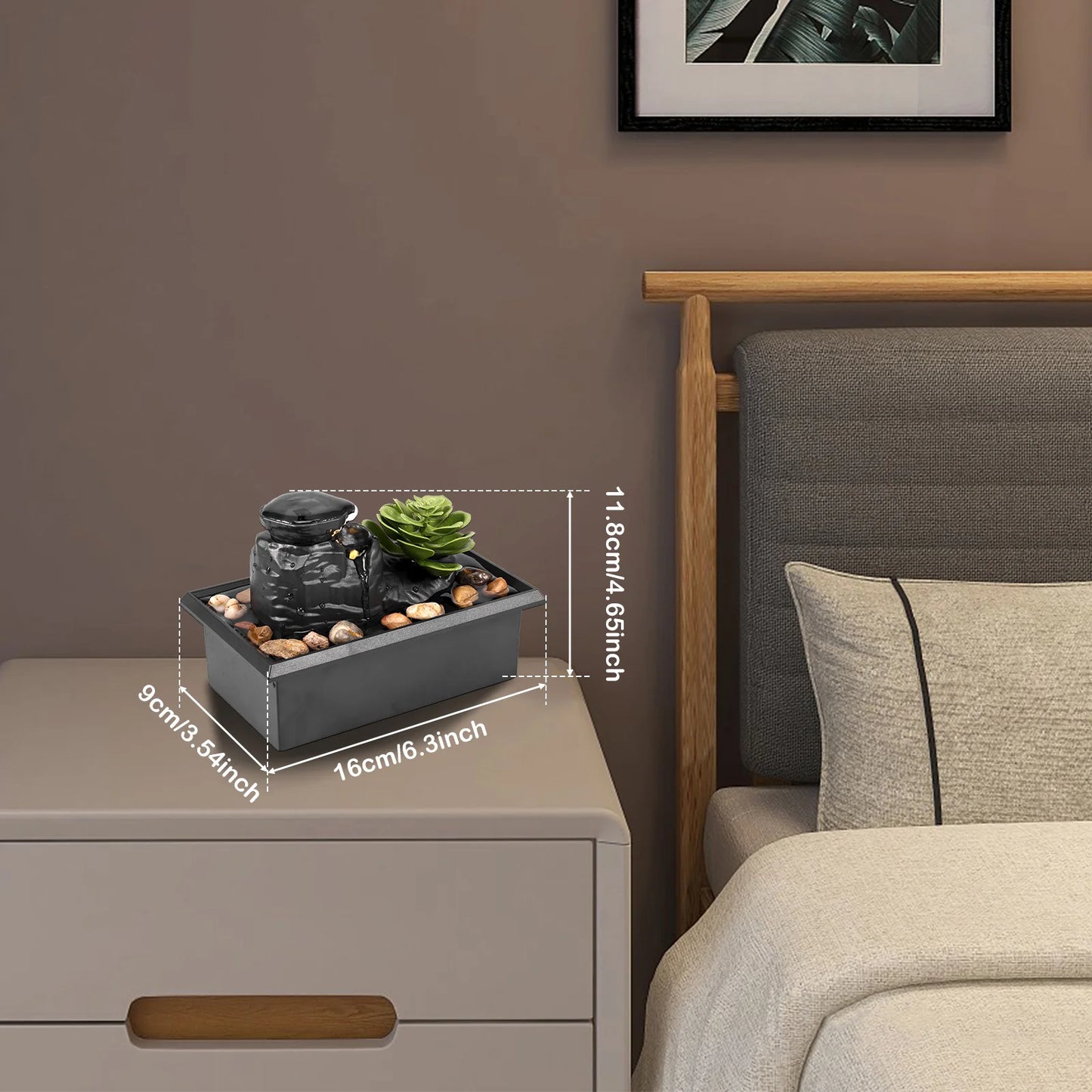 🌿 Mini Tabletop Fountain – Choose Your Flow, Find Your Calm