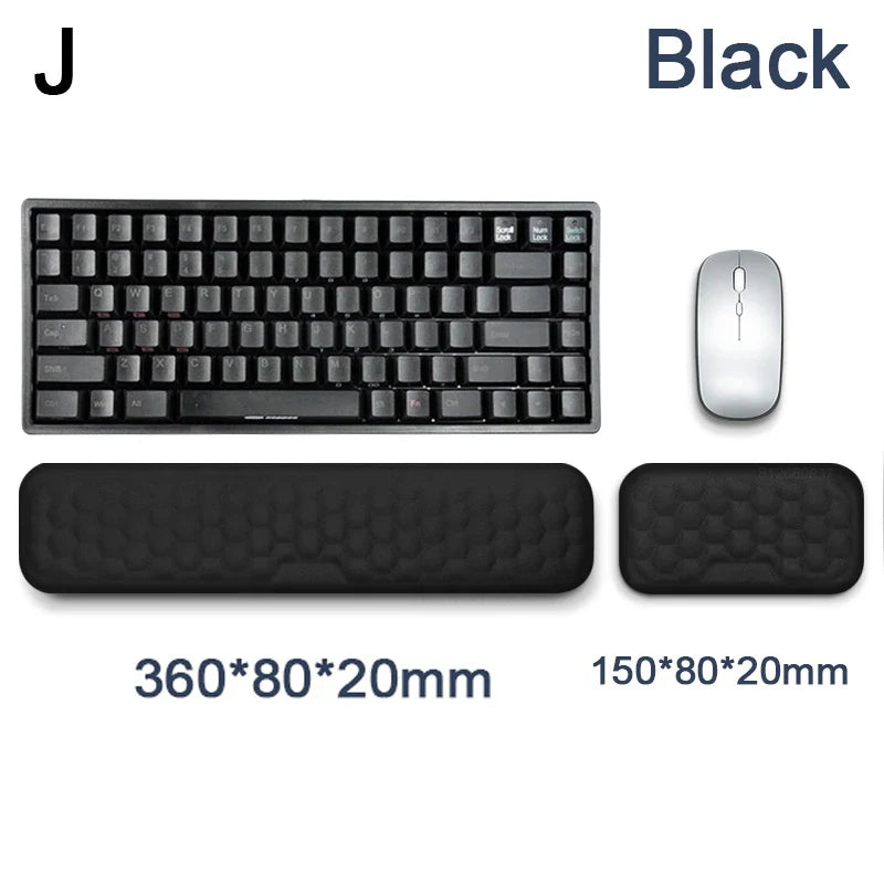 Ergonomic Memory Foam Mouse Pad with Wrist Support – Office & Laptop Use