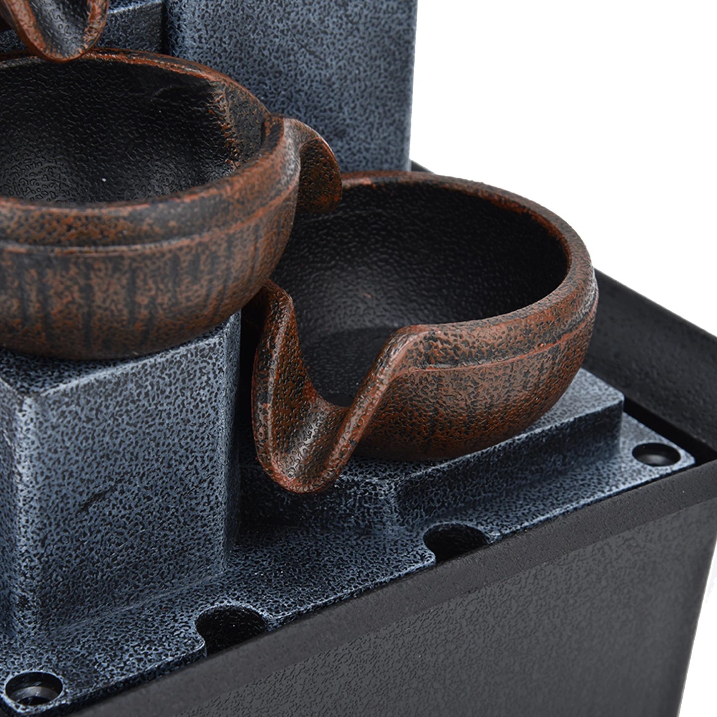 🌟 TOPINCN Feng Shui Tabletop Fountain – Peaceful Flow, Elegant Glow