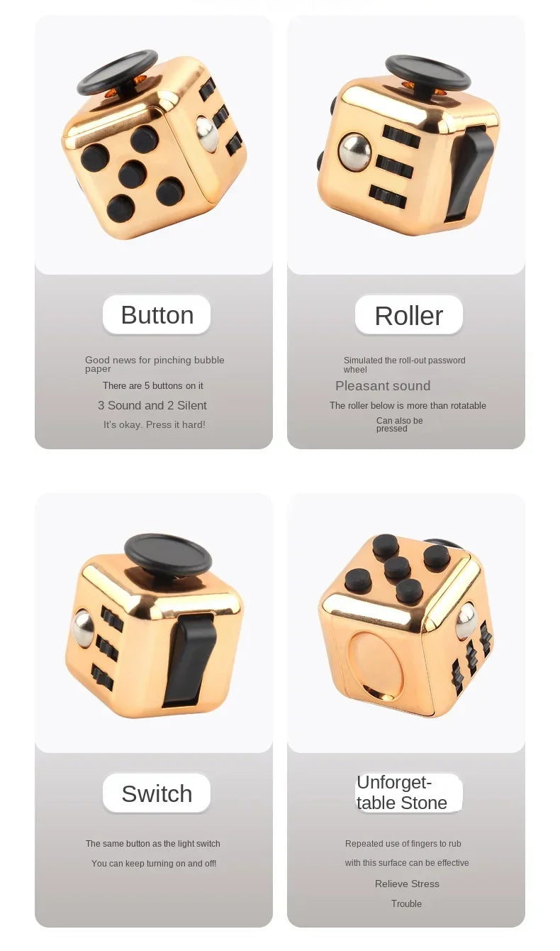 6-Sided Anti-Stress Fidget Dice