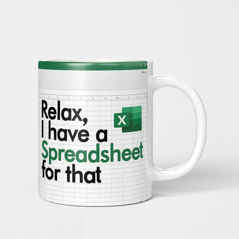 ☕ Spreadsheet Mug – Where Coffee Meets Calculations