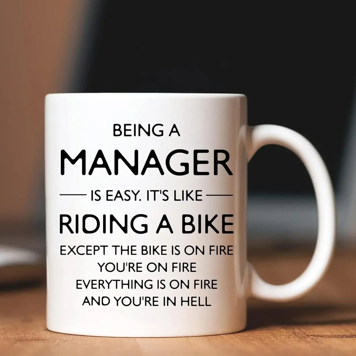☕ “Being a Manager Is Easy” Mug – 11oz Ceramic Gift for Bosses Who Know Better