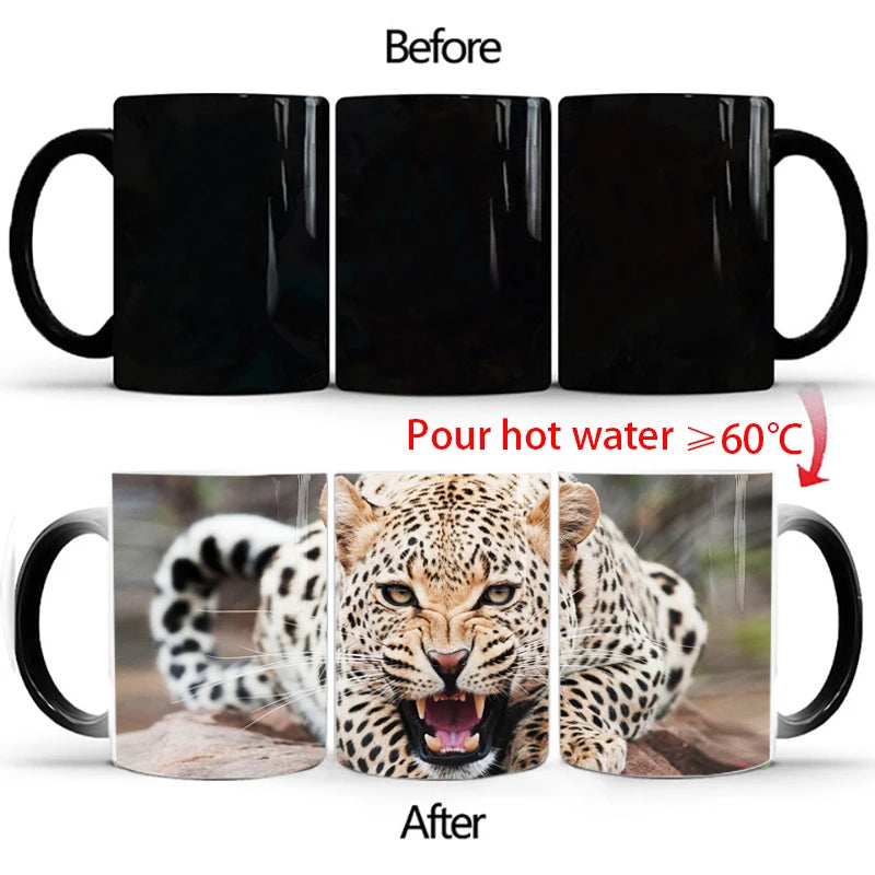 🦁 Lion & Tiger Magic Mug – 350ml of Fierce Reveal