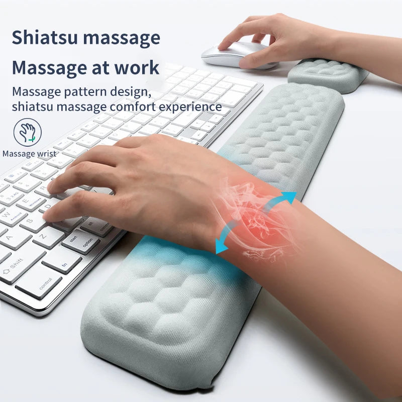 Ergonomic Memory Foam Mouse Pad with Wrist Support – Office & Laptop Use