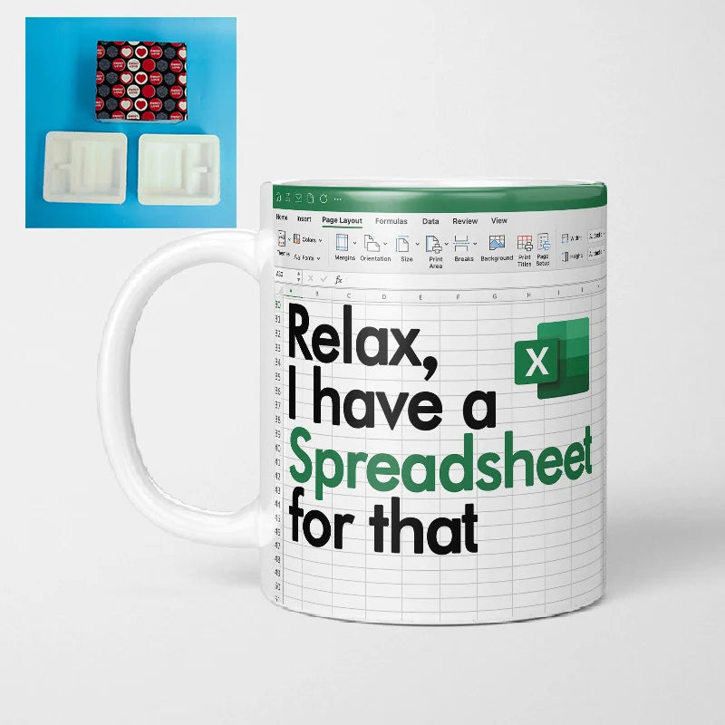 ☕ Spreadsheet Mug – Where Coffee Meets Calculations