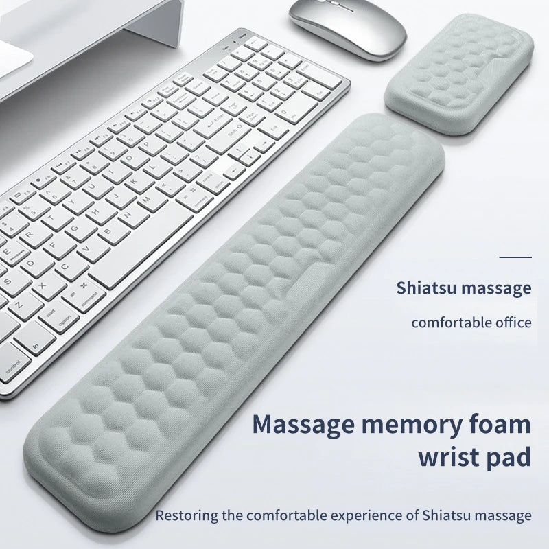 Ergonomic Memory Foam Mouse Pad with Wrist Support – Office & Laptop Use