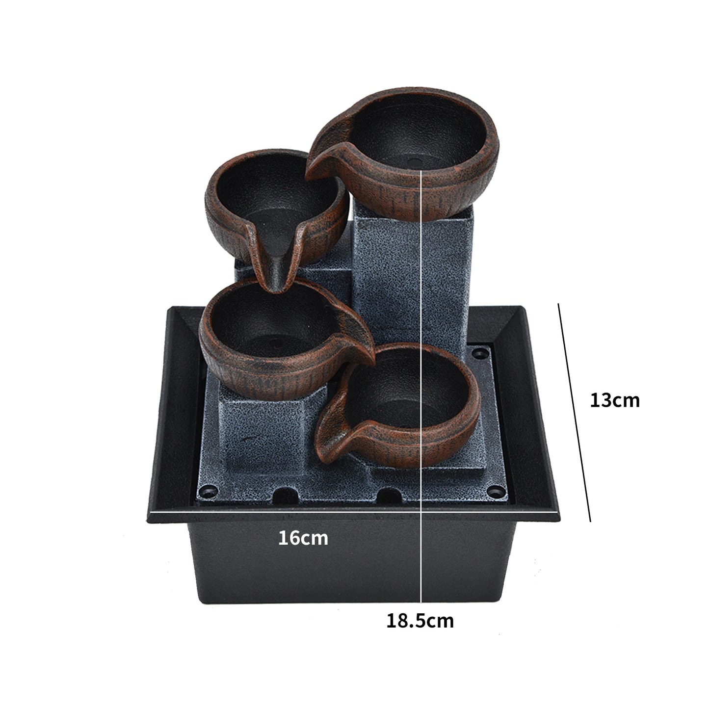 🌟 TOPINCN Feng Shui Tabletop Fountain – Peaceful Flow, Elegant Glow