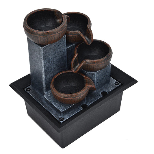 🌟 TOPINCN Feng Shui Tabletop Fountain – Peaceful Flow, Elegant Glow