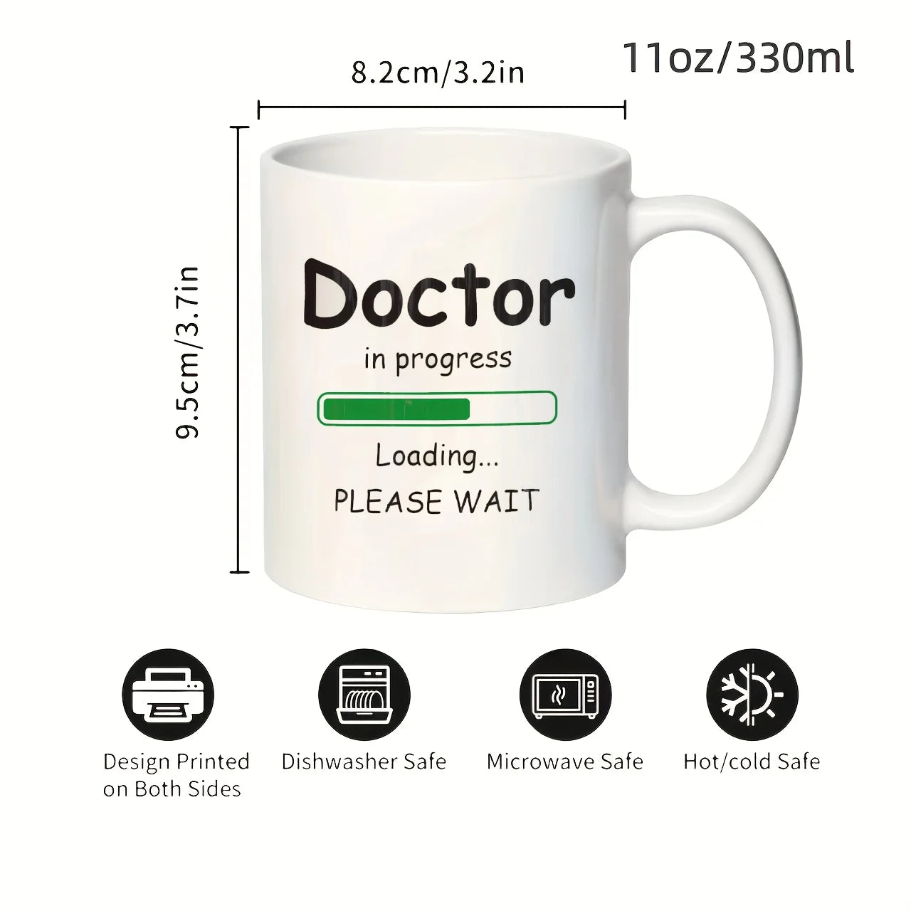 🎓 “Doctor In Progress” Mug – 11oz Ceramic Graduation Gift for PhD Warriors
