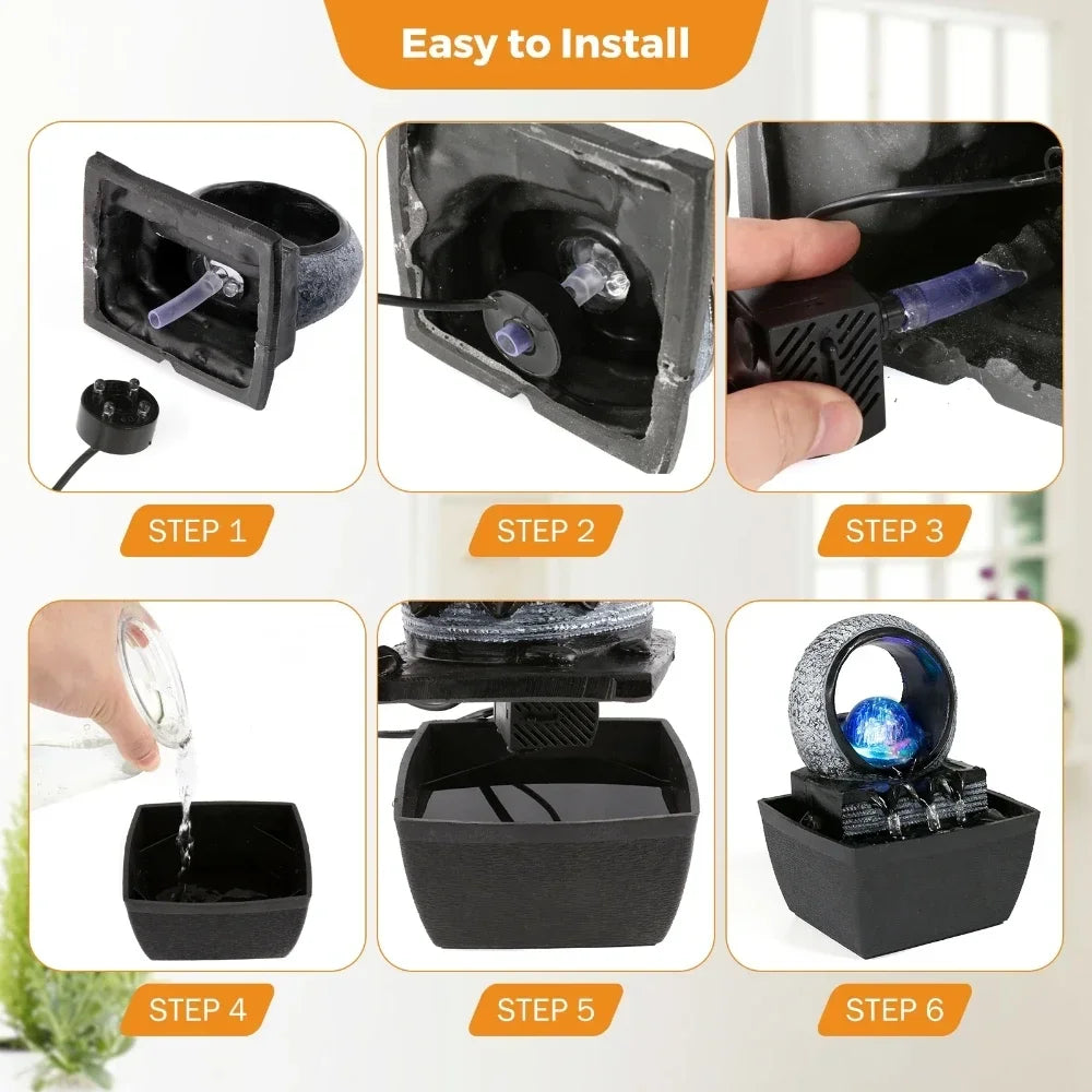 🌊 Electric Meditation Fountain – Serenity in Motion